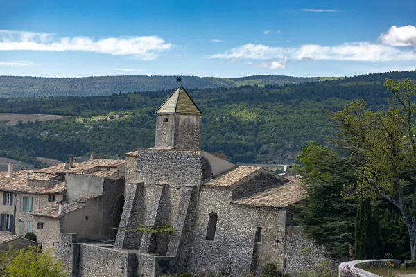 Pohled Vesnici Aurel Poblíž Sault Vaucluse Provence Francie — Stock fotografie