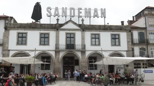 Vila Nova Gaia Noord Portugal 05302023 Buitenkant Van Restaurant Sandeman — Stockvideo