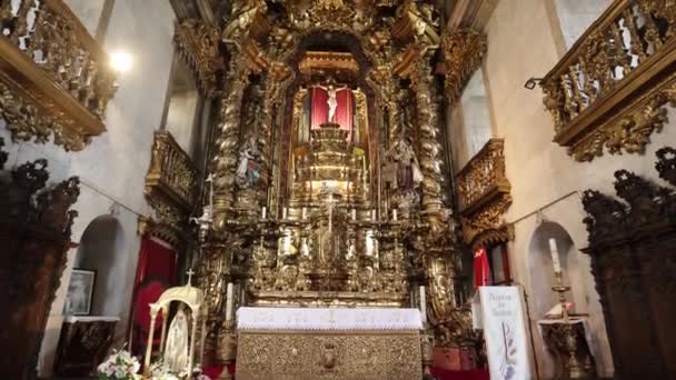 Den Indre Kirken Sjelene Til Jos Das Taipas Porto Portugal – stockvideo
