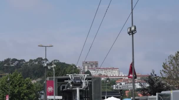 Porto Noord Portugal 2023 Kabelbaan Vila Nova Gaia Portugal — Stockvideo