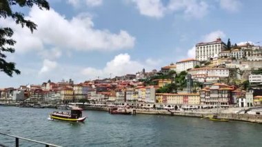 Douro, Porto şehri ve Dom Luis Köprüsü manzarası (Portekiz))