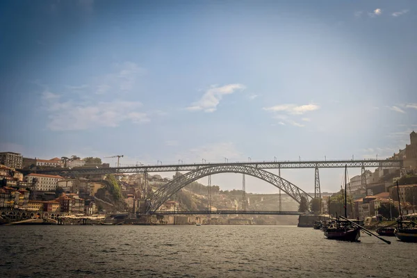 Vista Para Douro Cidade Porto Ponte Dom Luis Portugal — Fotografia de Stock
