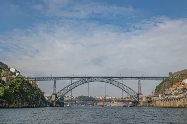 Vista Para Ponte Dom Luis Para Rio Douro Porto Portugal — Fotografia de Stock