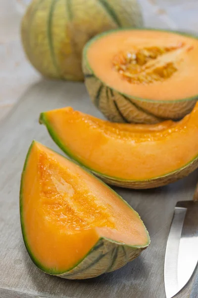 Pieces Melon Table — Stock Photo, Image