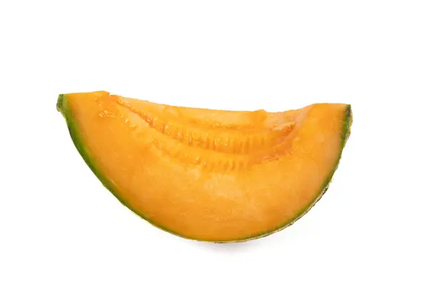 Kawałek Melona Wyizolowany Białym Tle — Zdjęcie stockowe