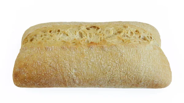 Ciabatta Chléb Izolovaných Bílém Pozadí — Stock fotografie