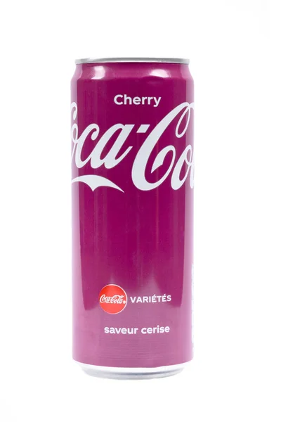 Vaison Romaine Vaucluse França 07202023 Caixa Cereja Coca Cola Isolada — Fotografia de Stock