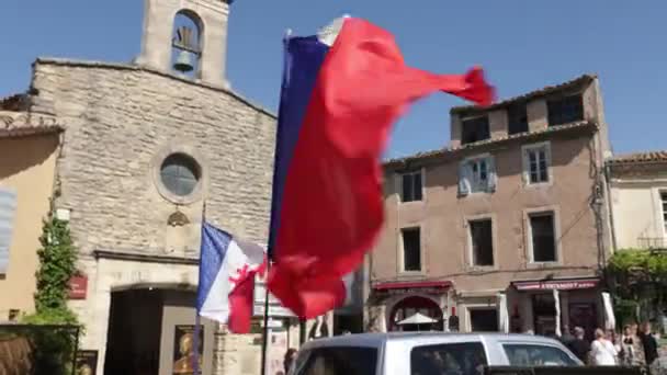 Französische Flagge Und Fahne Des Französischen Widerstandes Weltkrieg — Stockvideo