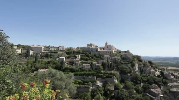 Vista Sul Villaggio Gordes Nel Vaucluse Francia — Video Stock