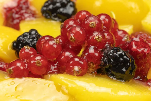 Fruta Com Cobertura Close — Fotografia de Stock