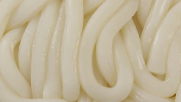 Precooked Udon Noodles Close — Stock Video