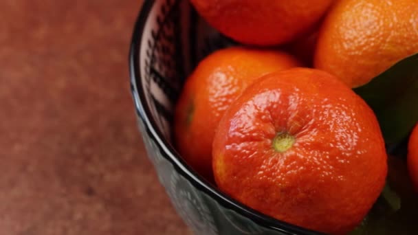 Clementines 클로즈업 접시에서 — 비디오