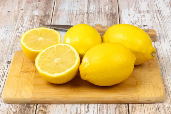 lemon cut in half close-up