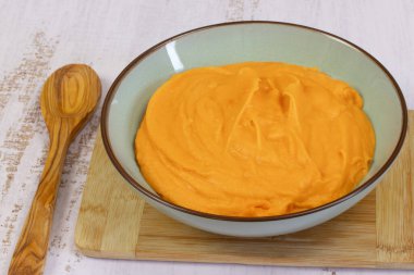 Patates püresi, yakın plan.