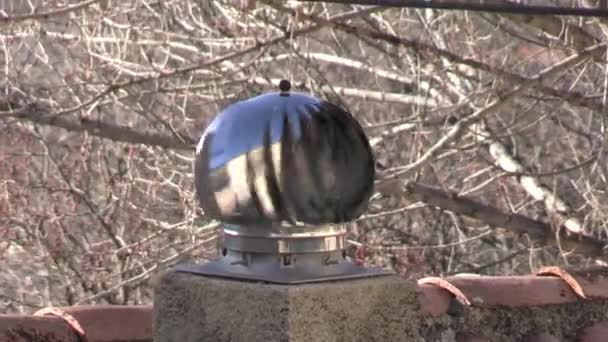 Chimney Bolster Rotating Wind — Stok Video
