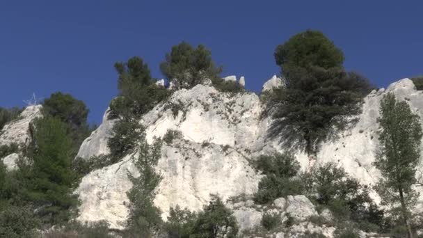 Vista Las Montañas Alrededor Del Pueblo Sguret Vaucluse Francia — Vídeo de stock