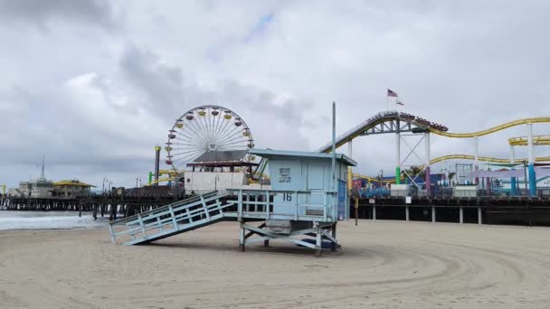 サンタ モニカー ビーチ ロサンゼルス カリフォルニア州 — ストック動画