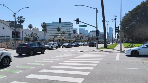 Беверли Хиллз Лос Анджелес Сша 282024 Дневной Снимок Движения Престижном — стоковое видео