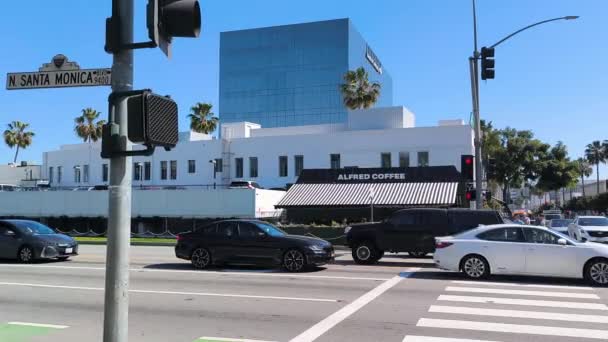 Beverly Hills Los Angeles Egyesült Államok 02282024 Nappali Külső Létrehozása — Stock videók
