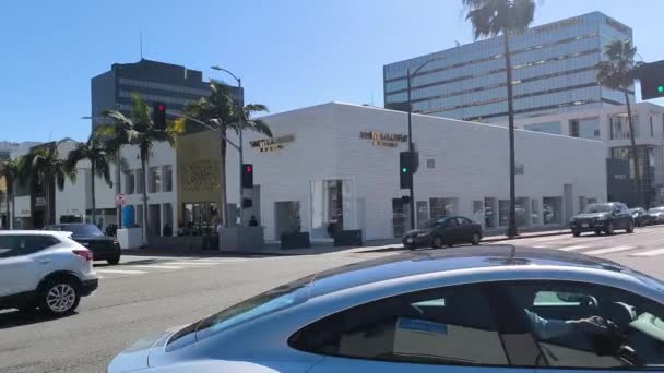 Beverly Hills Los Angeles Verenigde Staten 02282024 Een Overdag Vast — Stockvideo