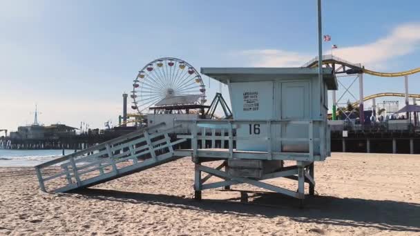 Santa Monica Beach Los Angeles California United States — Stock Video