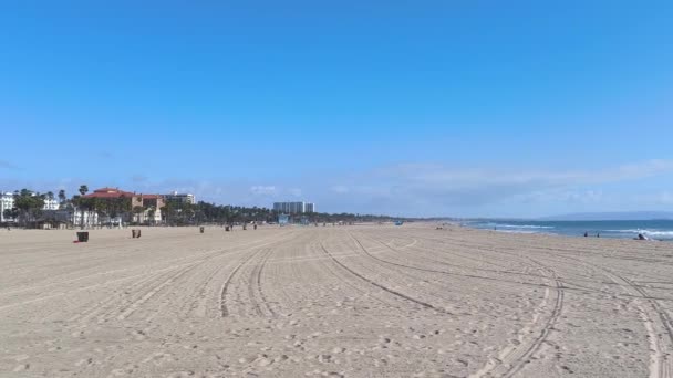 Известный Песчаный Пляж Венеции Лос Анджелесе Штат Калифорния — стоковое видео