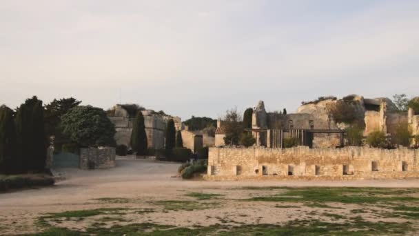 View Ruins Castle Village Les Bux Provence — стоковое видео