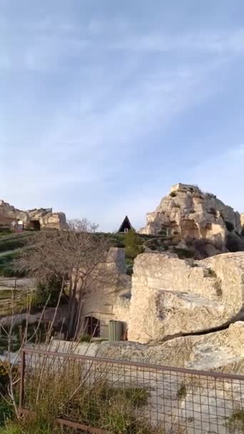 View Ruins Castle Baux Provence Alpilles — стоковое видео