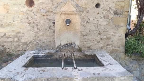 Antiga Fonte Antiga Cidade Medieval Vaison Romaine Vaucluse França — Vídeo de Stock