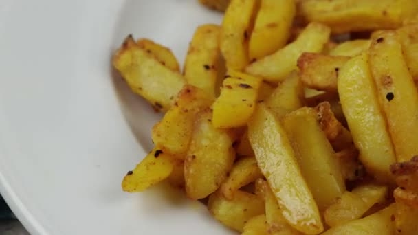 Τηγανητές Πατάτες Κοντά — Αρχείο Βίντεο