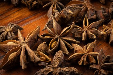 Birkaç yıldız anises, yakın plan