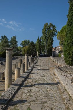 Roman remains - Ancient site of Puymin, town of Vaison la Romaine (Vaucluse, France) clipart