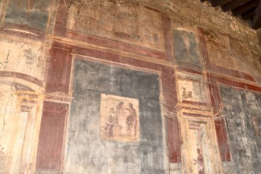 İtalya, Pompei Macellum 'da antik fresk