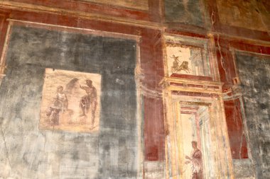 İtalya, Pompei Macellum 'da antik fresk