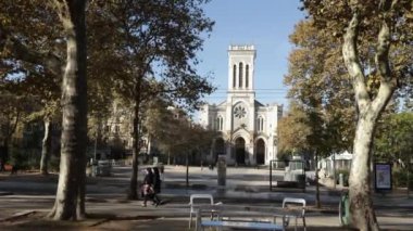 Saint-Etienne, Rhone Alpes, Fransa - 102024: Saint-Charles-Borromeo Katedrali