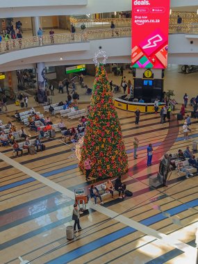 Johannesburg, Gauteng, South Africa - 11162024 : OR Tambo International Airport Christmas Tree clipart