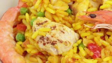 Paella tabağı, kapat.