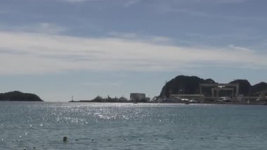 La Ciotat, Provence-Alpes-Cte d 'Azur, Fransa - 09292024: La Ciotat turizm kasabasının plajı manzarası