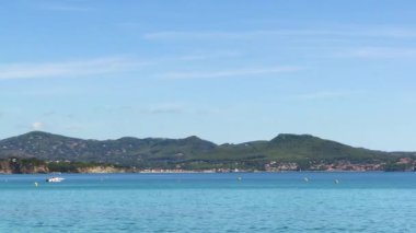 La Ciotat 'ın turist kasabasının plaj manzarası