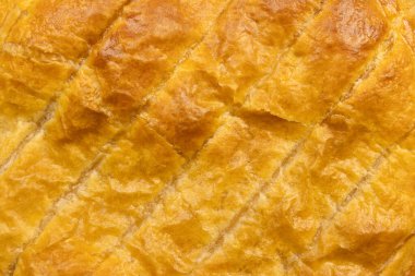 Bir Galette des Rois 'in puf böreğine yakın çekim
