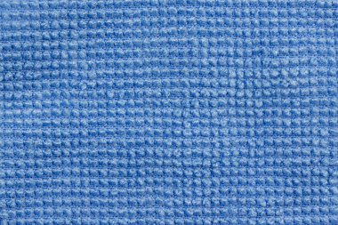 Açık mavi waffle kumaşının arkaplan, doku olarak yakın görüntüsü
