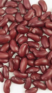 Kuru fasulye yığını, üst manzara.