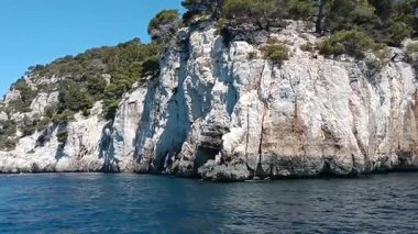 Güney Fransa 'da Cassis' in Calanques manzarası