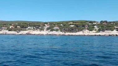 Güney Fransa 'da Cassis' in Calanques manzarası