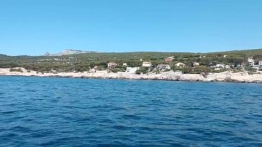 Güney Fransa 'da Cassis' in Calanques manzarası