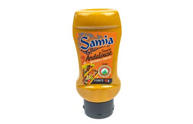 bottle of Samia brand Andalusian sauce