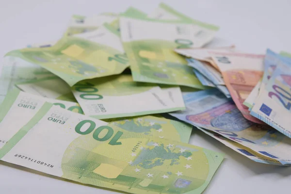 Billets Banque Euros Pour Les Transactions Espèces Paiement Dans Union — Photo