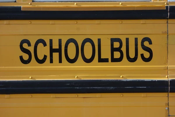 School Bus Driving Schoolchildren Safely School — Stock Photo, Image