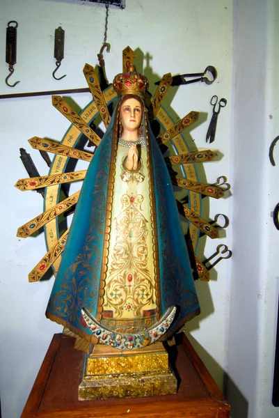 Adoration Vierge Marie Statue Icône Mère Dieu — Photo