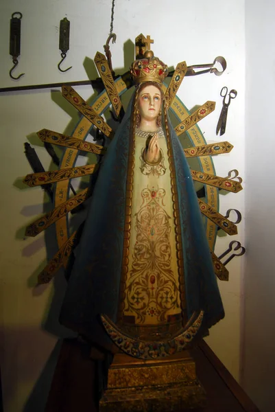 Adoración Virgen María Estatua Icono Madre Dios — Foto de Stock